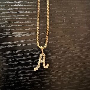 Sparkling Gold Initial Necklace
